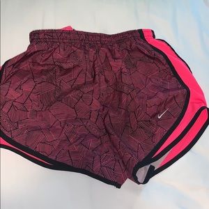 Nike pink patterned athletic shorts